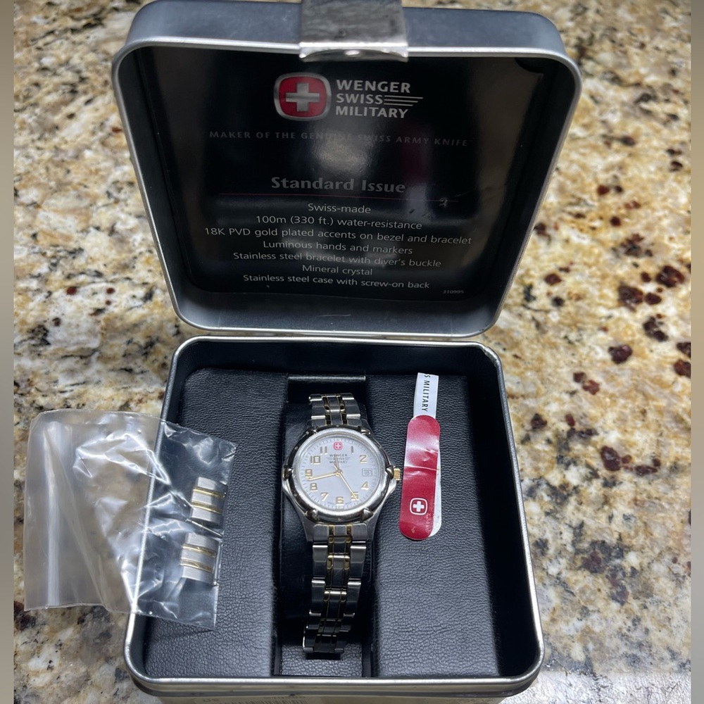 Wenger Swiss Military Ladies Quartz Watch Working. Cosmetic scratches present.